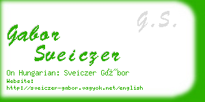 gabor sveiczer business card